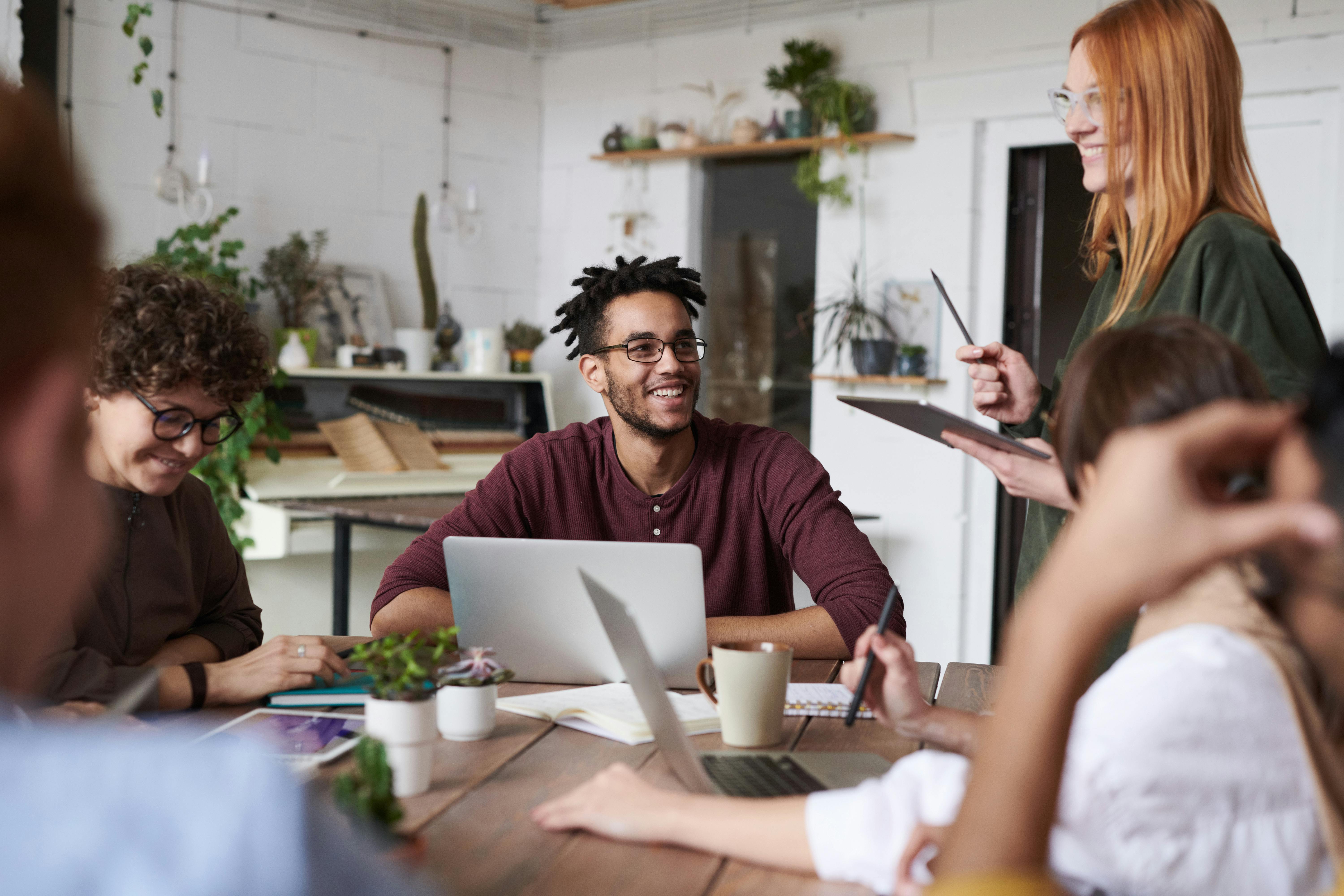 people having a meeting